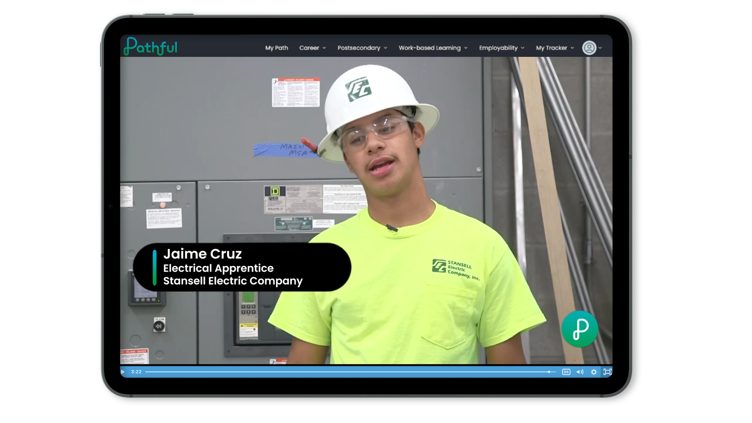 Virtual job shadow of an electrical apprentice