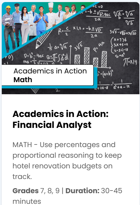 Academics in Action: Financial Analyst lesson preview
