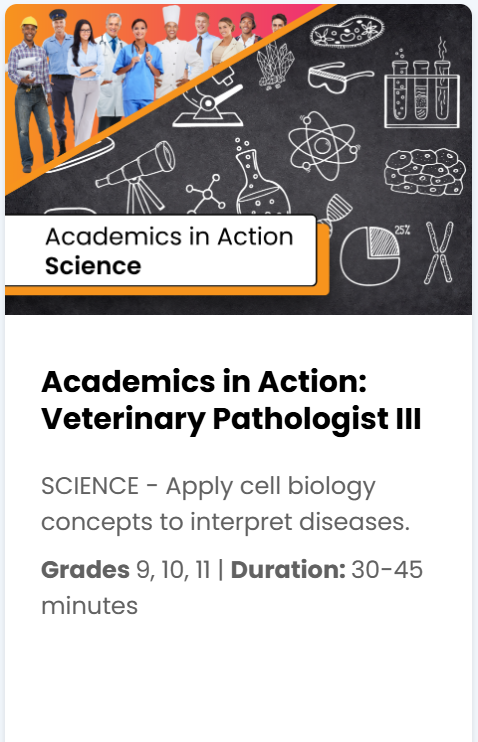Academics in Action: Veterinary Pathologist lesson preview