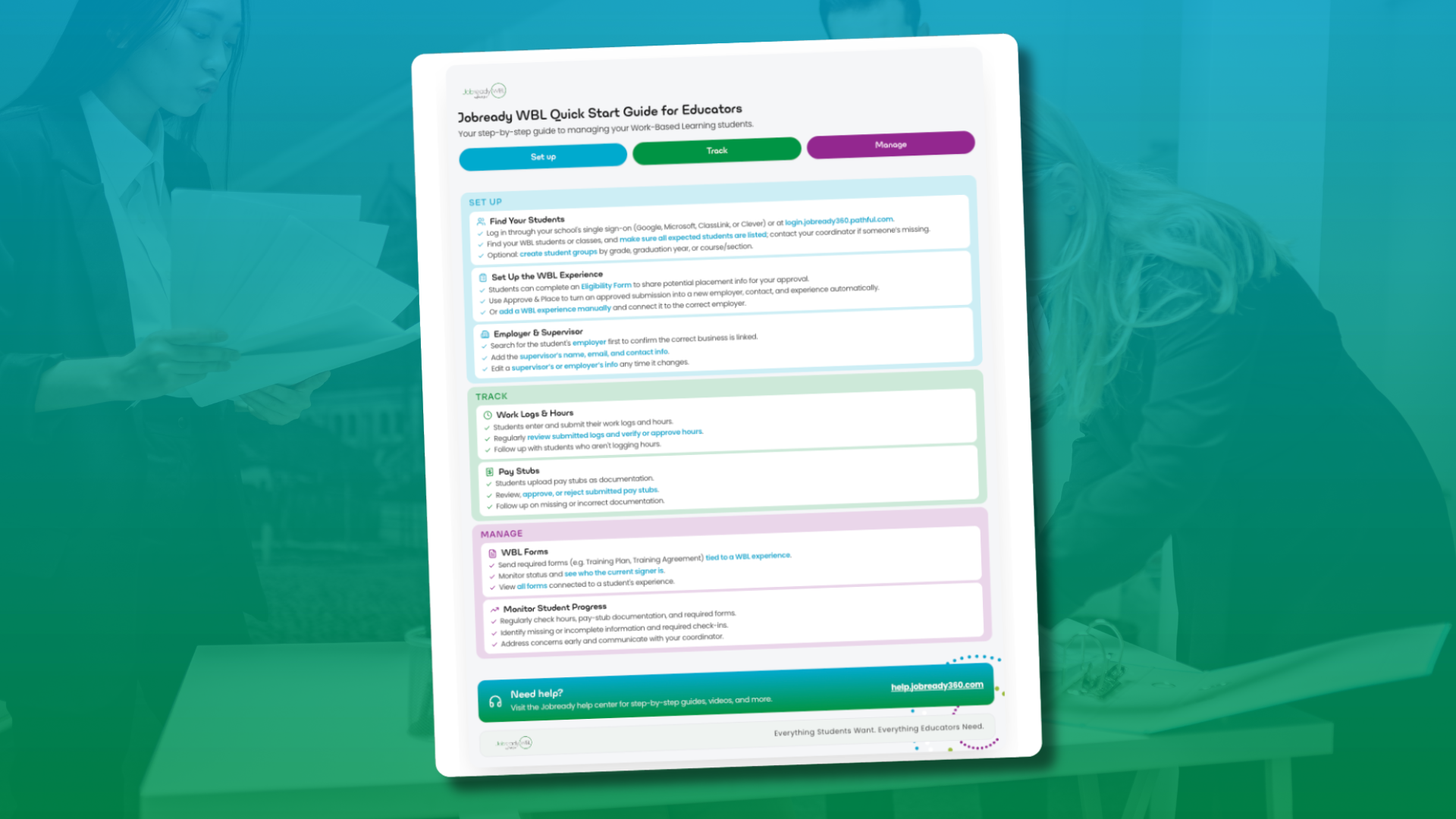 JobreadyWBL Quick-Start Guides