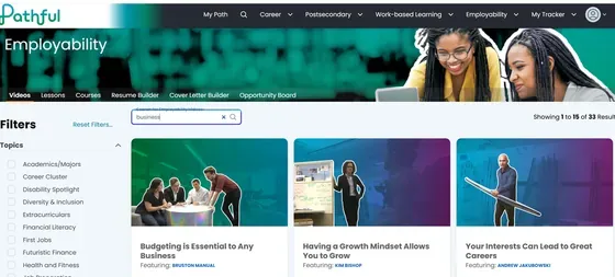 Pathful Employability page