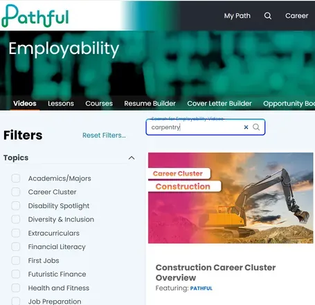 Pathful Employability page